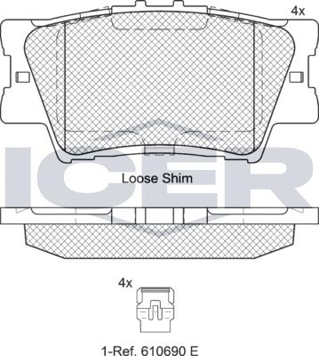 Icer 181761-203 - Kit de plaquettes de frein, frein à disque cwaw.fr