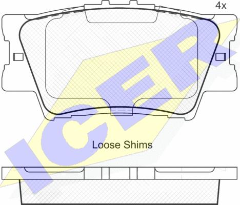 Icer 181761 - Kit de plaquettes de frein, frein à disque cwaw.fr