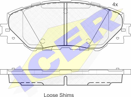 Icer 181762 - Kit de plaquettes de frein, frein à disque cwaw.fr