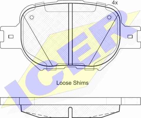 Icer 181704 - Kit de plaquettes de frein, frein à disque cwaw.fr