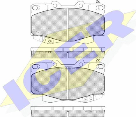 Icer 181781 - Kit de plaquettes de frein, frein à disque cwaw.fr