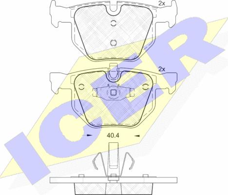 Icer 181739 - Kit de plaquettes de frein, frein à disque cwaw.fr