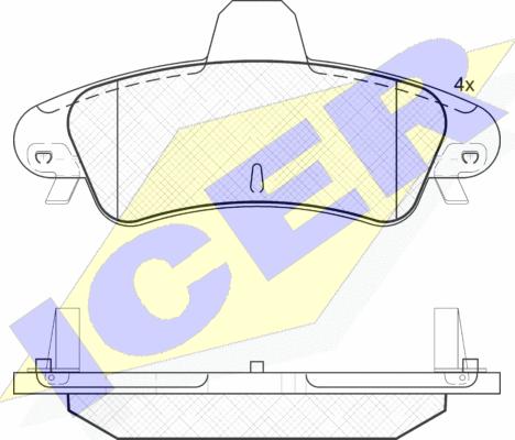 Icer 181735-204 - Kit de plaquettes de frein, frein à disque cwaw.fr