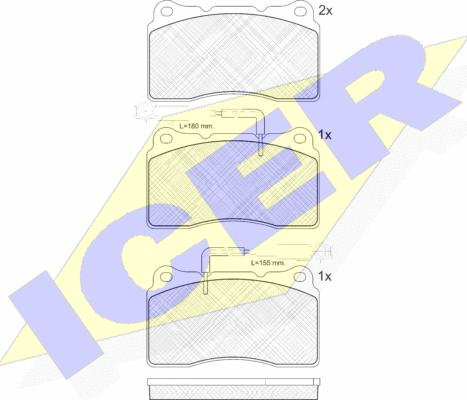 Icer 181730 - Kit de plaquettes de frein, frein à disque cwaw.fr