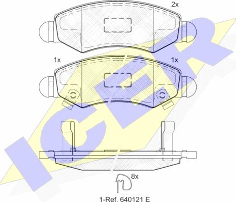 Icer 181731 - Kit de plaquettes de frein, frein à disque cwaw.fr