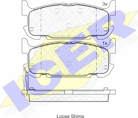 Icer 181738 - Kit de plaquettes de frein, frein à disque cwaw.fr