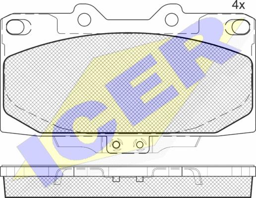 Icer 181733-203 - Kit de plaquettes de frein, frein à disque cwaw.fr