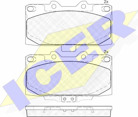 Icer 181733 - Kit de plaquettes de frein, frein à disque cwaw.fr