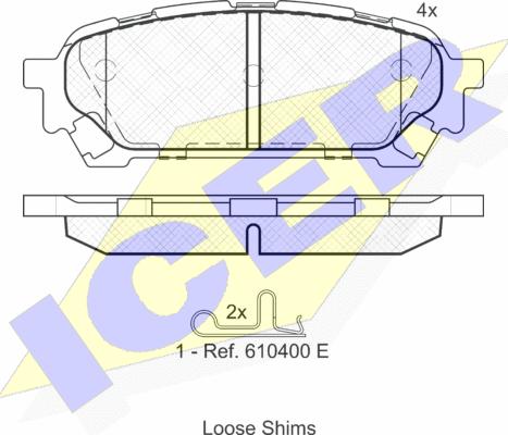 Icer 181737 - Kit de plaquettes de frein, frein à disque cwaw.fr