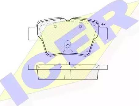 Icer 181729 - Kit de plaquettes de frein, frein à disque cwaw.fr