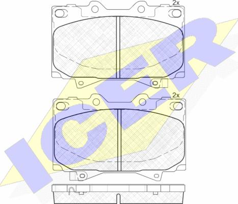 Icer 181723 - Kit de plaquettes de frein, frein à disque cwaw.fr