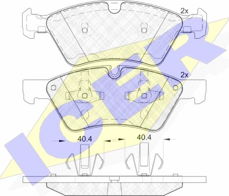 Icer 181771 - Kit de plaquettes de frein, frein à disque cwaw.fr