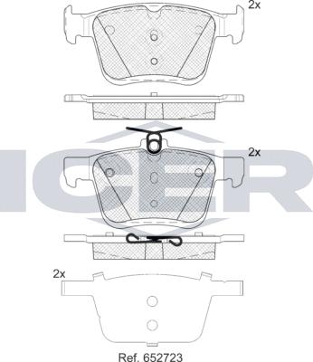 Icer 182099-203 - Kit de plaquettes de frein, frein à disque cwaw.fr