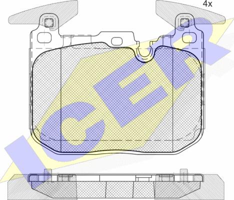 Icer 182093-200 - Kit de plaquettes de frein, frein à disque cwaw.fr