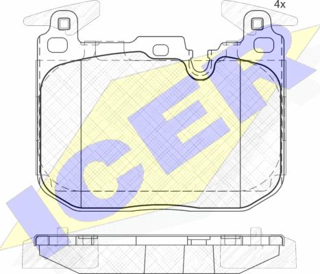 Icer 182093-203 - Kit de plaquettes de frein, frein à disque cwaw.fr