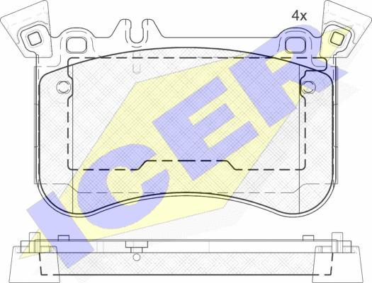 Icer 182042-203 - Kit de plaquettes de frein, frein à disque cwaw.fr