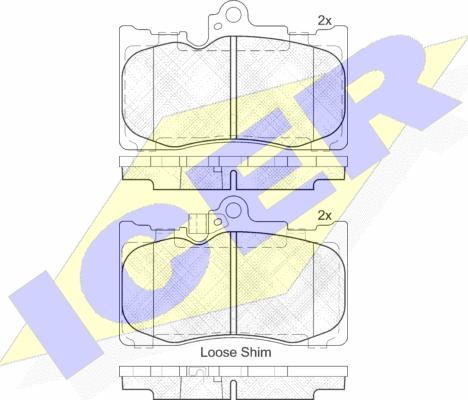 Icer 182059 - Kit de plaquettes de frein, frein à disque cwaw.fr