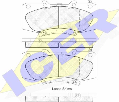 Icer 182006 - Kit de plaquettes de frein, frein à disque cwaw.fr