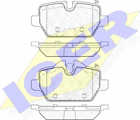 Icer 182008 - Kit de plaquettes de frein, frein à disque cwaw.fr