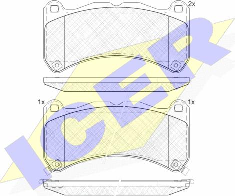 Icer 182014 - Kit de plaquettes de frein, frein à disque cwaw.fr