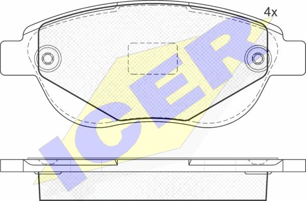 Icer 182011 - Kit de plaquettes de frein, frein à disque cwaw.fr