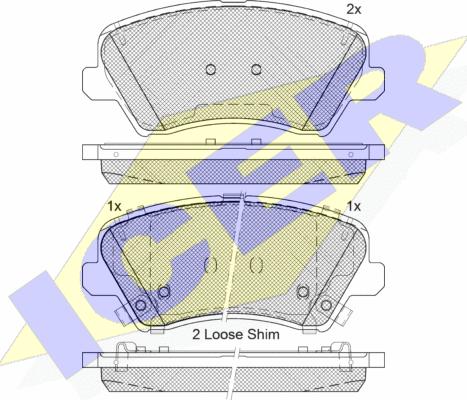 Icer 182029-207 - Kit de plaquettes de frein, frein à disque cwaw.fr