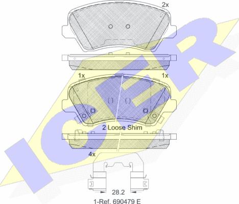 Icer 182029-234 - Kit de plaquettes de frein, frein à disque cwaw.fr