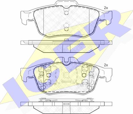 Icer 182025 - Kit de plaquettes de frein, frein à disque cwaw.fr