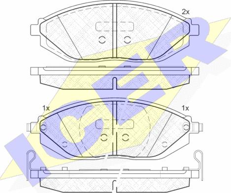 Icer 182023 - Kit de plaquettes de frein, frein à disque cwaw.fr