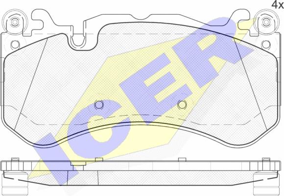 Icer 182079 - Kit de plaquettes de frein, frein à disque cwaw.fr