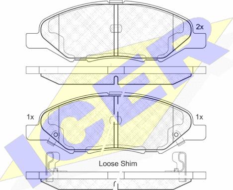 Icer 182074 - Kit de plaquettes de frein, frein à disque cwaw.fr