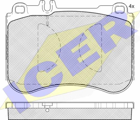 Icer 182194 - Kit de plaquettes de frein, frein à disque cwaw.fr