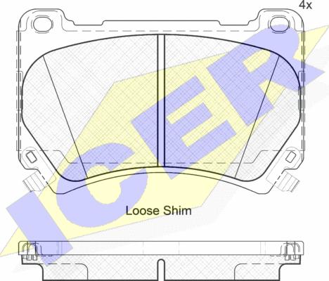 Icer 182163 - Kit de plaquettes de frein, frein à disque cwaw.fr