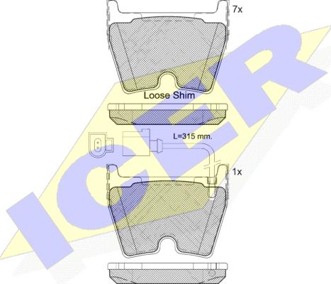 Icer 182113-203 - Kit de plaquettes de frein, frein à disque cwaw.fr