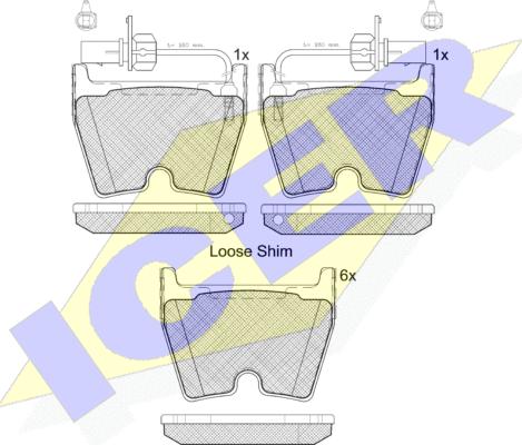 Icer 182113 - Kit de plaquettes de frein, frein à disque cwaw.fr