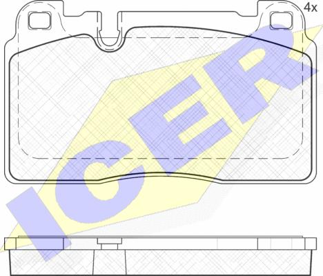 Icer 182112 - Kit de plaquettes de frein, frein à disque cwaw.fr