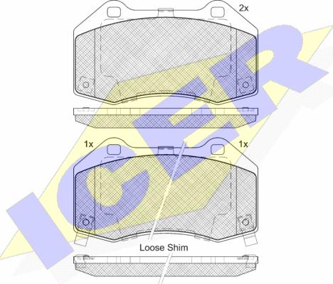 Icer 182132-200 - Kit de plaquettes de frein, frein à disque cwaw.fr