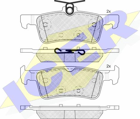 Icer 182174-200 - Kit de plaquettes de frein, frein à disque cwaw.fr