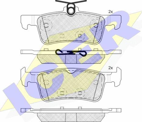 Icer 182174-208 - Kit de plaquettes de frein, frein à disque cwaw.fr