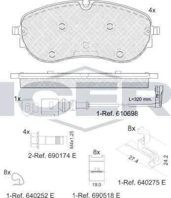 Icer 182391-208 - Kit de plaquettes de frein, frein à disque cwaw.fr