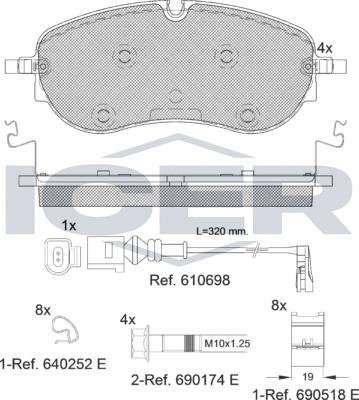 Icer 182391 - Kit de plaquettes de frein, frein à disque cwaw.fr