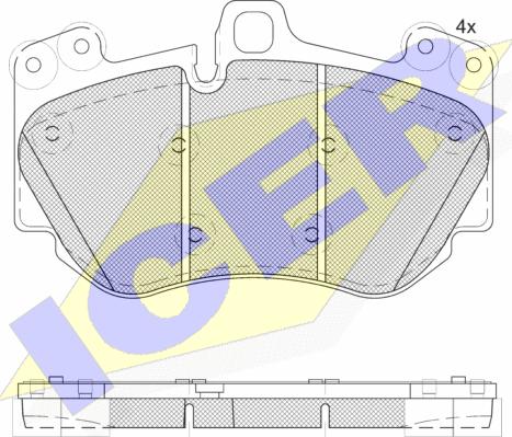 Icer 182349-208 - Kit de plaquettes de frein, frein à disque cwaw.fr