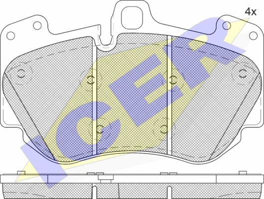 Icer 182349 - Kit de plaquettes de frein, frein à disque cwaw.fr