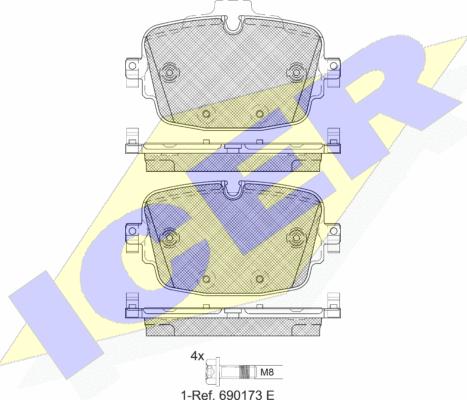 Icer 182341 - Kit de plaquettes de frein, frein à disque cwaw.fr