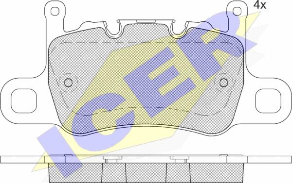 Icer 182348 - Kit de plaquettes de frein, frein à disque cwaw.fr