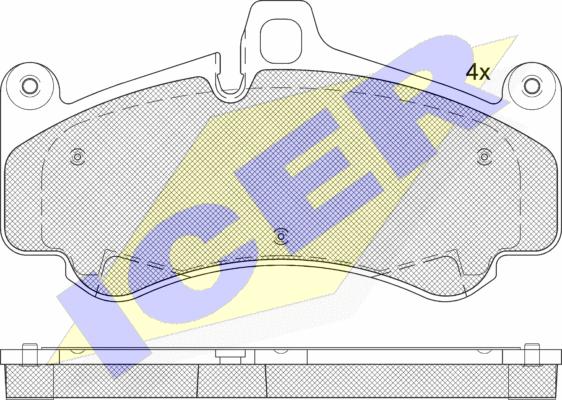 Icer 182359 - Kit de plaquettes de frein, frein à disque cwaw.fr