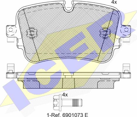 Icer 182248 - Kit de plaquettes de frein, frein à disque cwaw.fr