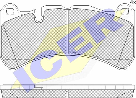 Icer 182260 - Kit de plaquettes de frein, frein à disque cwaw.fr