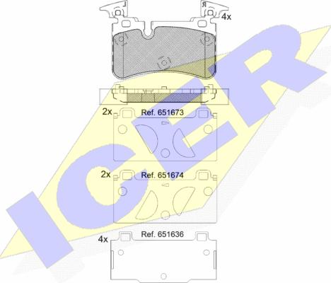 Icer 182209 - Kit de plaquettes de frein, frein à disque cwaw.fr