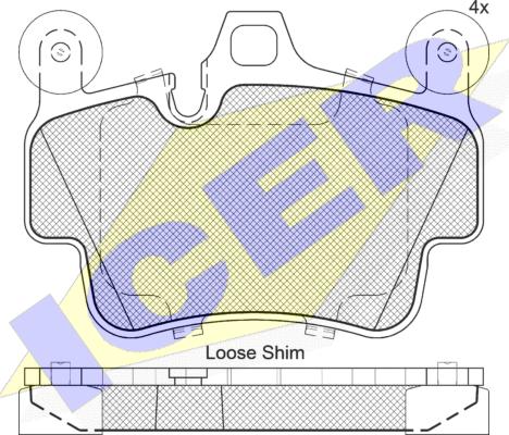 Icer 182204 - Kit de plaquettes de frein, frein à disque cwaw.fr